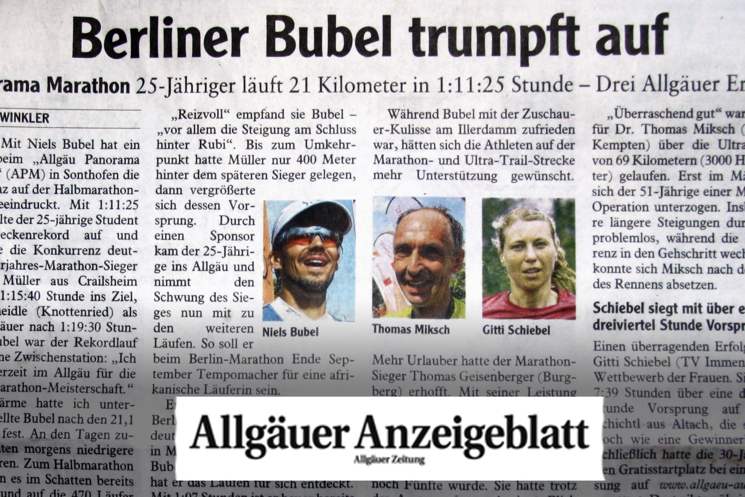 Das Allgäuer Anzeigeblatt schreibt: Berliner Bubel trumpft auf